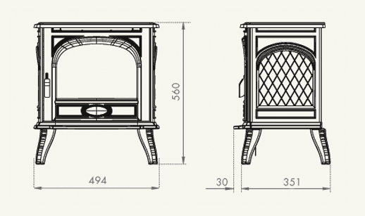 Dovre 280 Electric Stove Sizes