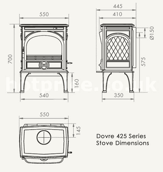 Dovre 425CBW Cast Iron Woodburning Stove