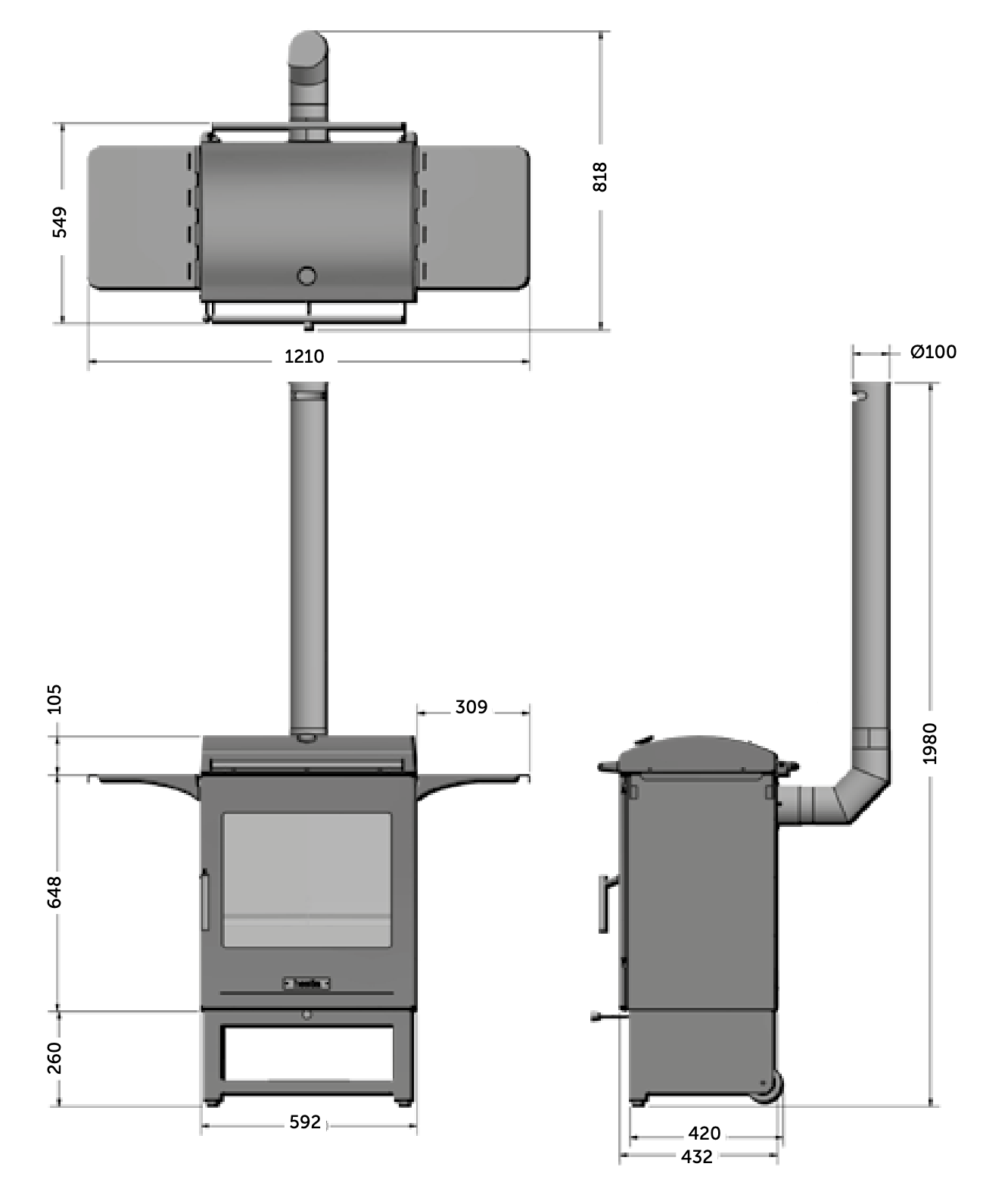 Hestia Heat & Cook Grill 50 Sizes