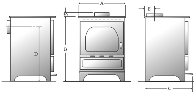 Dunsley Stove Sizes