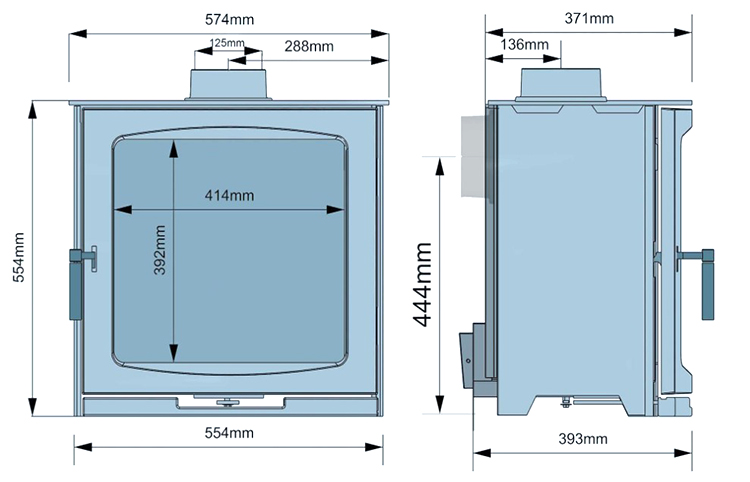 Ekol Edge Stove Sizes