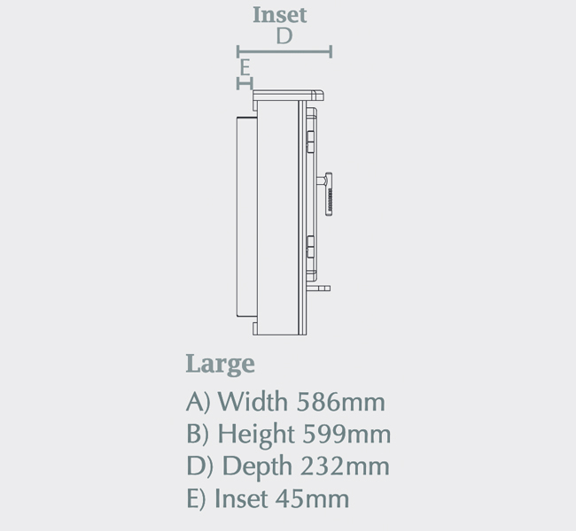 Beacon Large Inset Electric Stove Sizes