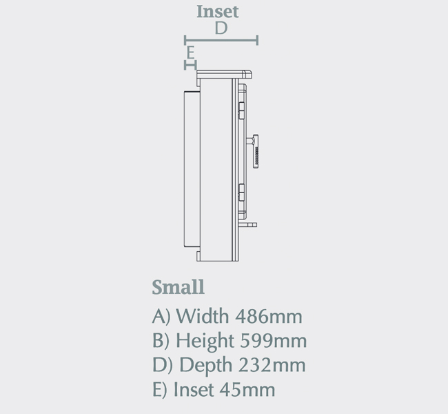 Elgin & Hall Beacon Small Inset Electric Stove Sizes