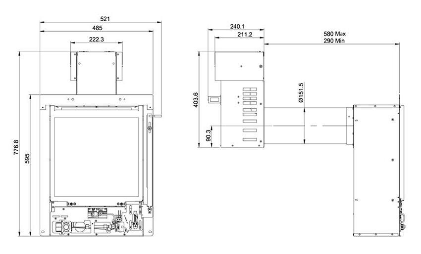 Calleos 16" Balanced Flue Gas Fire Sizes