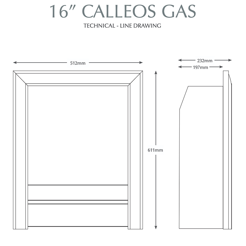 Calleos 16" Chollerton Gas Fire