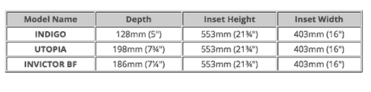 Elgin & Hall Gas Fire with Cast Stove Trim Sizes