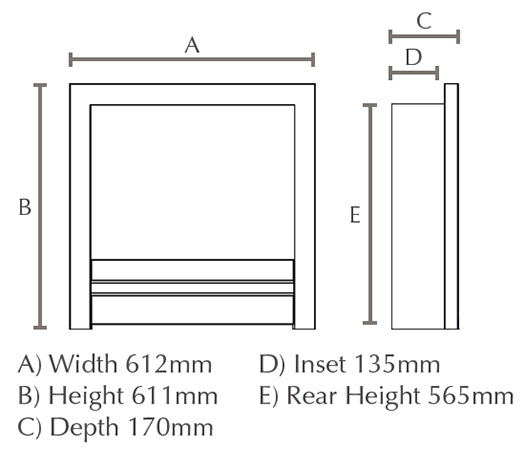 Elgin & Hall Chollerton Edge 22" Sizes