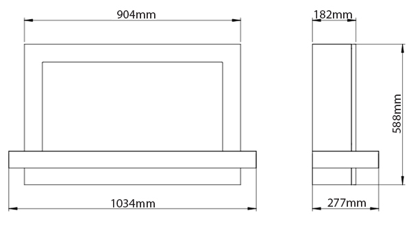 Elgin & Hall Huxton 41" Pryzm Suite Sizes