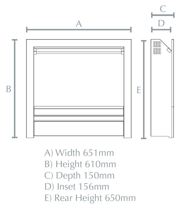 Novus Electric Fire Dimensions