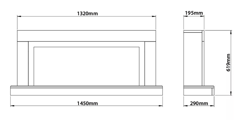 Elgin & Hall Pryzm Impero 57 Wall Mounted Sizes