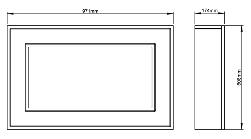 FLARE Albali Electric Fireplace Suite Sizes