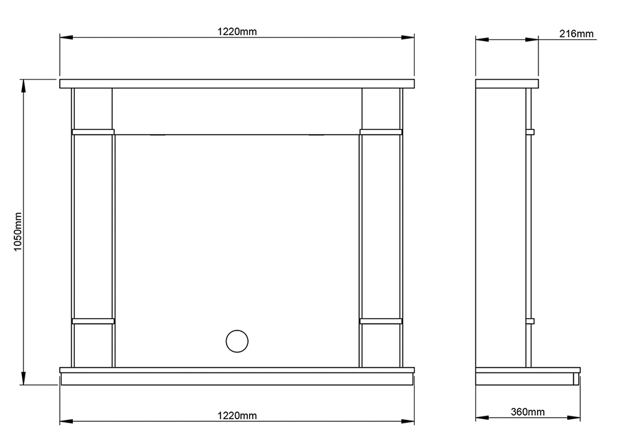 FLARE Cheshire Inglenook Suite Size