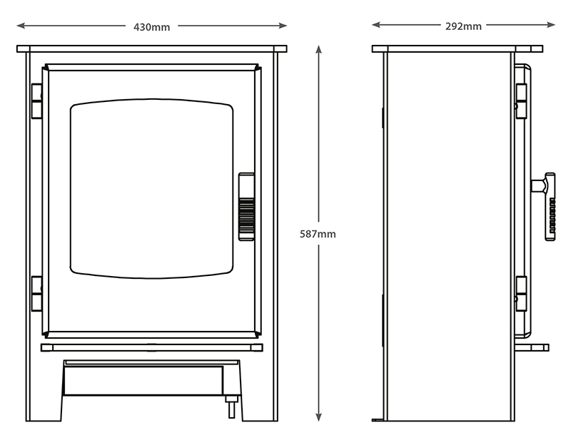 FLARE Desire 5 Electric Stove Sizes