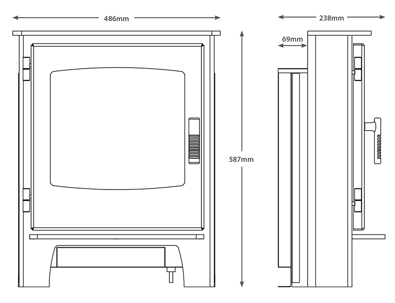 Desire 7 Inset Electric Stove Dimensions