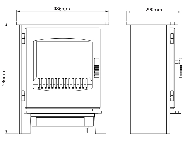 The FLARE Collection Espire Electric Stove Dimensions