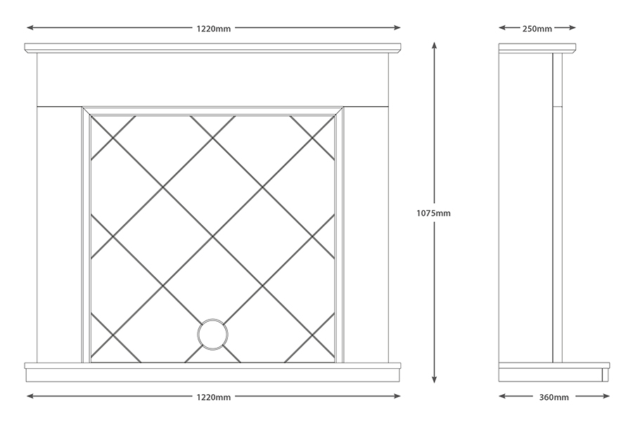 FLARE Kingsbridge Inglenook Suite Dimensions