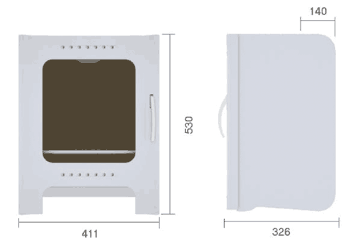 Firebelly Stoves FB Contemporary Wood Burning Stove