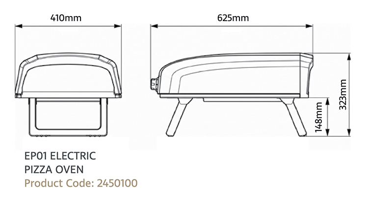 EP01 Pizza Oven Sizes