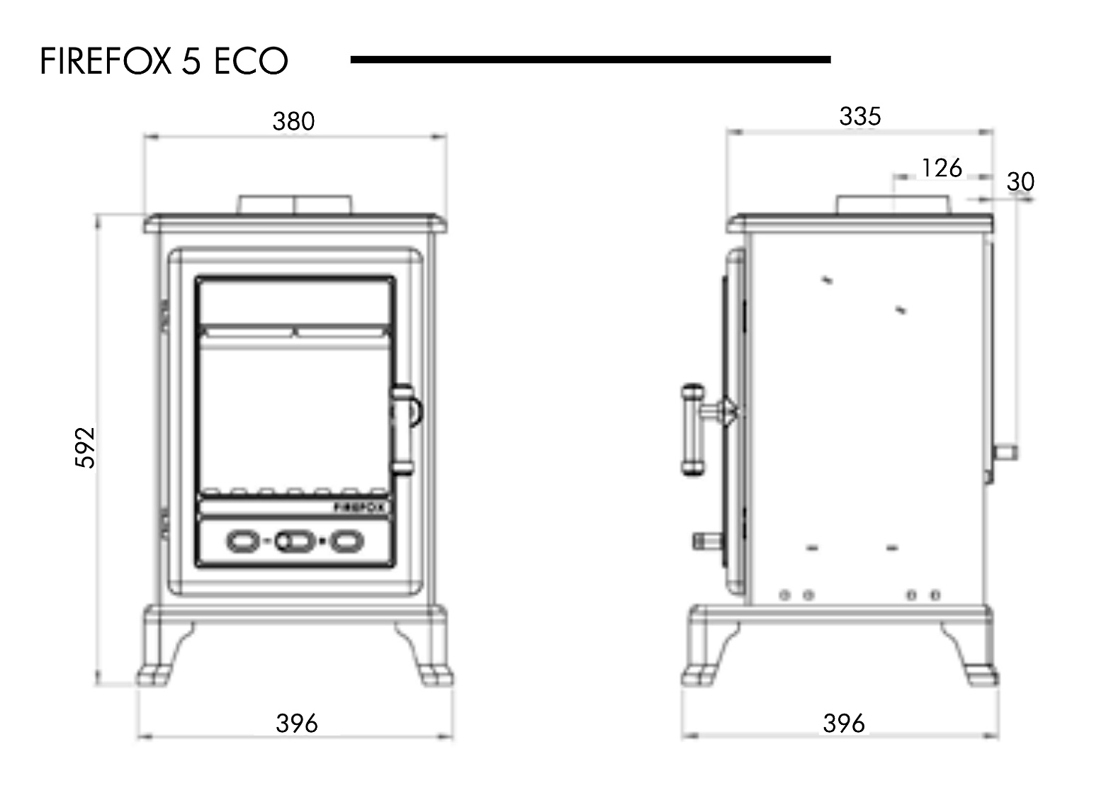 Gallery Collection Firefox 5 Eco Multifuel Stove Dimensions