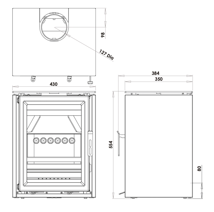 Ecostar 5 Freestanding Stove Sizes