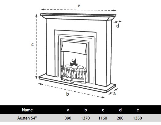 Flamerite Fires Austen Electric Fireplace Suite