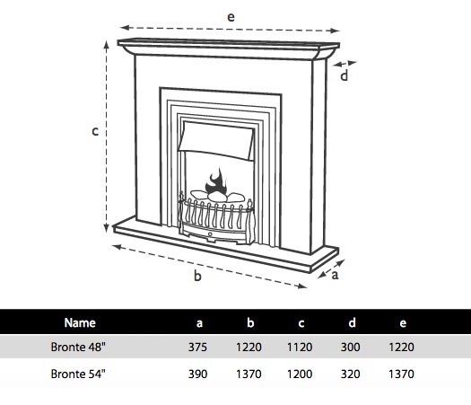 Flamerite Fires Bronte Electric Fireplace Suite