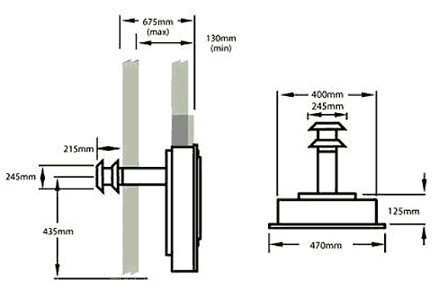 Flavel Atlanta Balanced Flue Contemporary Inset Gas Fire