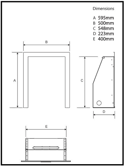 Flavel Richmond Plus High Efficiency Gas Fire Sizes