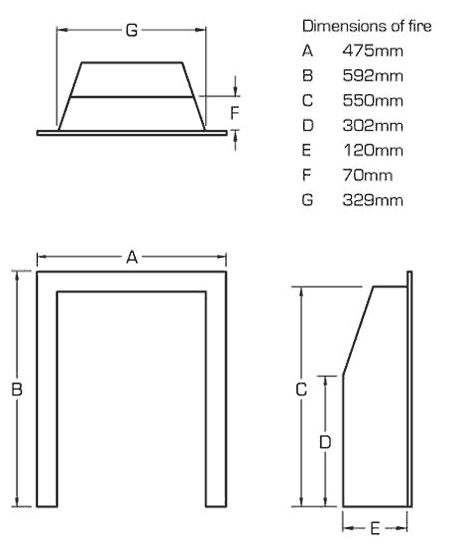 Flavel Windsor Contemporary Sizes