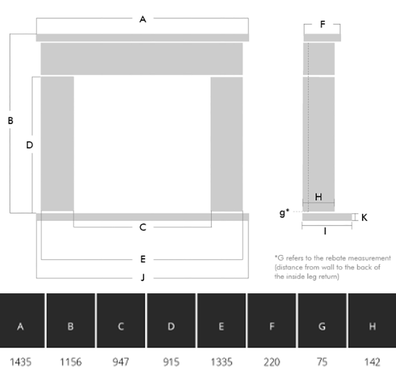 The Gallery Collection Kingston / Traditions Fireplace Package