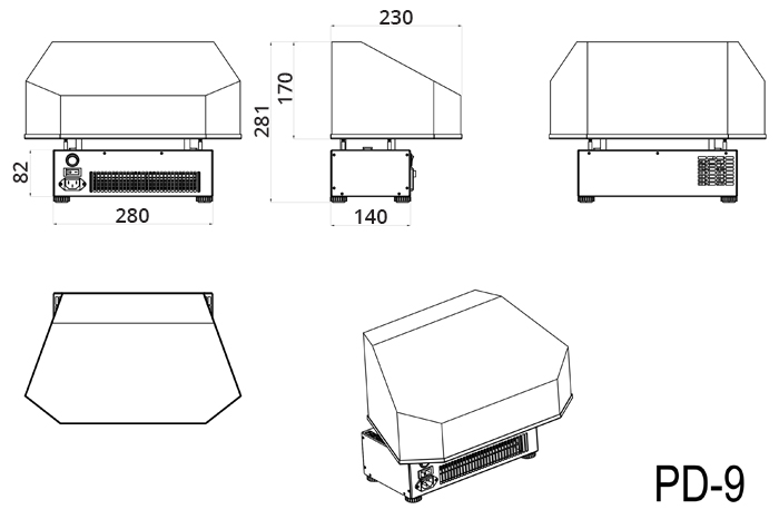 Gallery PD9 Fire Dimensions