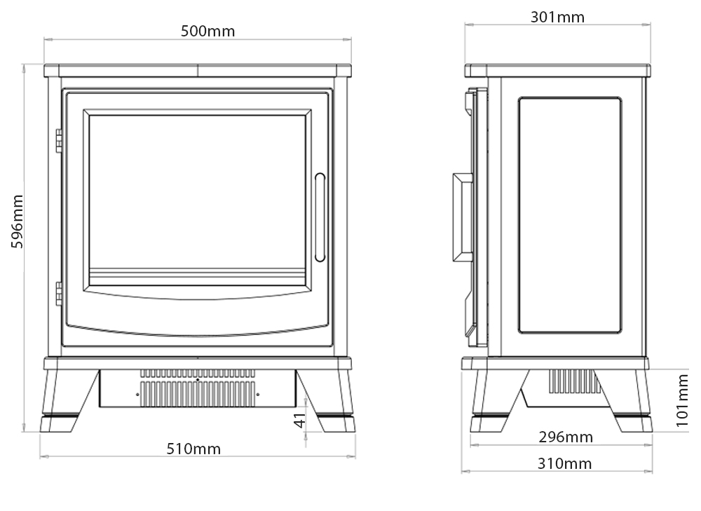 Solano Electric Stove Sizes