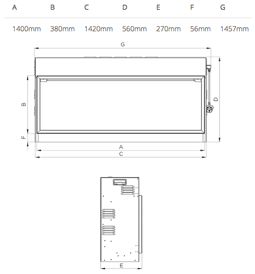 Gazco eReflex Inset 135R Sizes