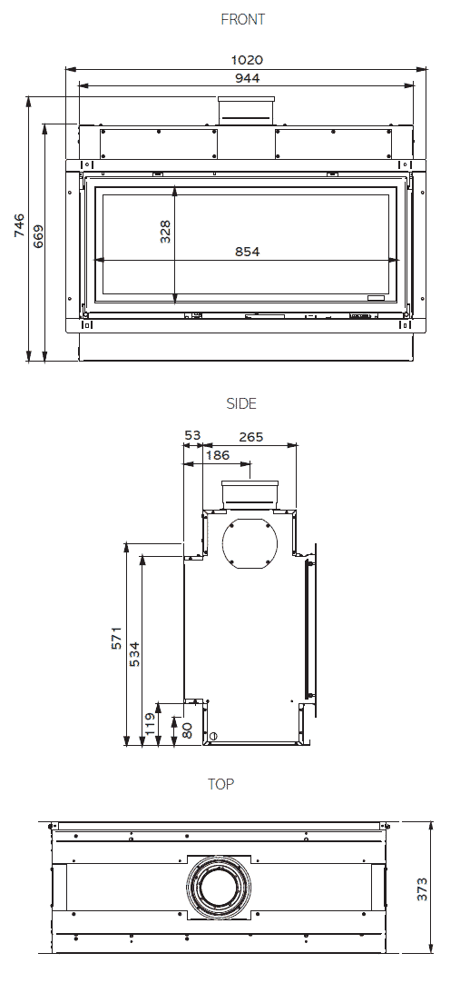 Gazco Studio Duplex Sizes