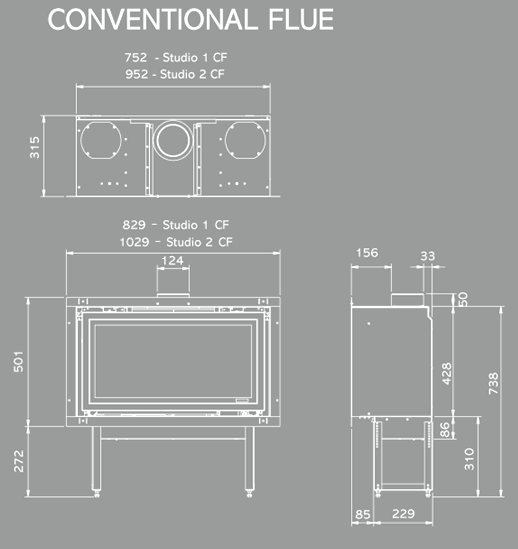 Gazco Studio Glass Fronted Fire Range