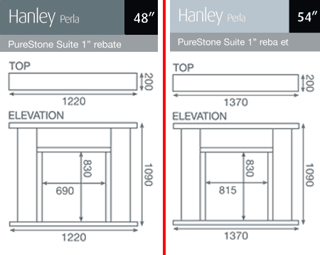 Pureglow Hanley Marble Fireplace Suite with Gas Fire