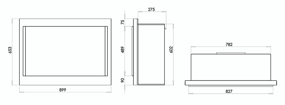 Infinity Fires 780FL Mk2 Gas Fire Sizes