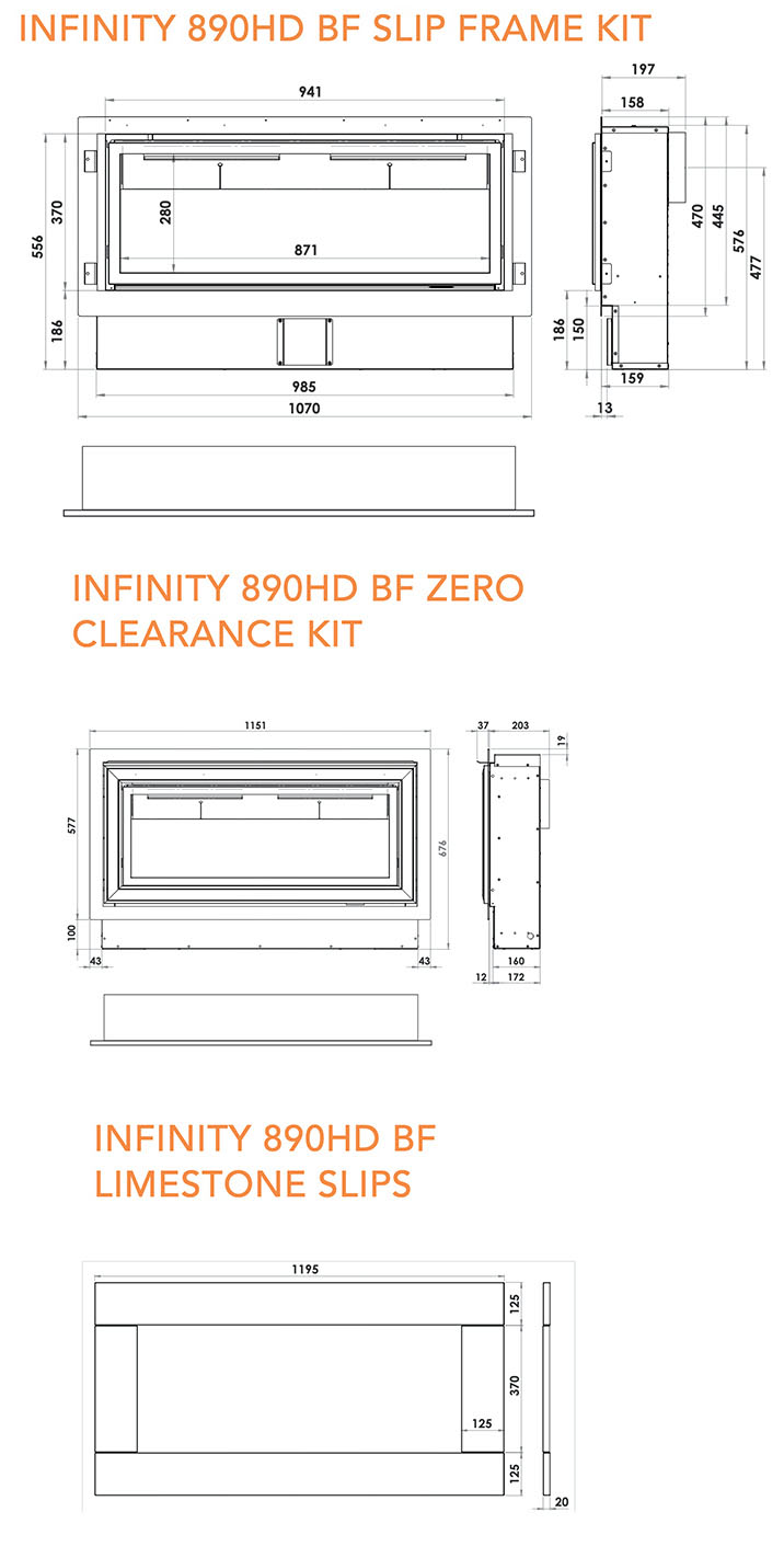 Infinity 890HD Balanced Flue Sizes