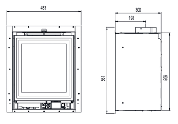 Legend Ethos 400 Inset Gas Fire Dimensions