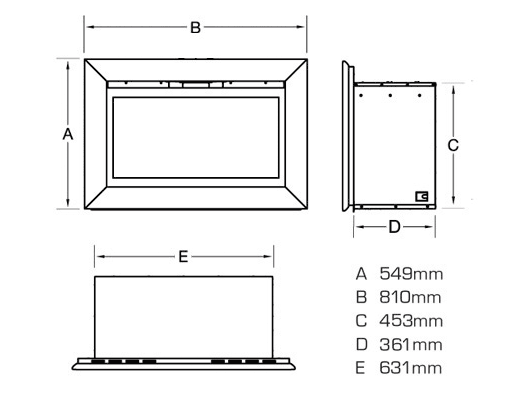 Flavel Jazz Gas Fire Dimensions