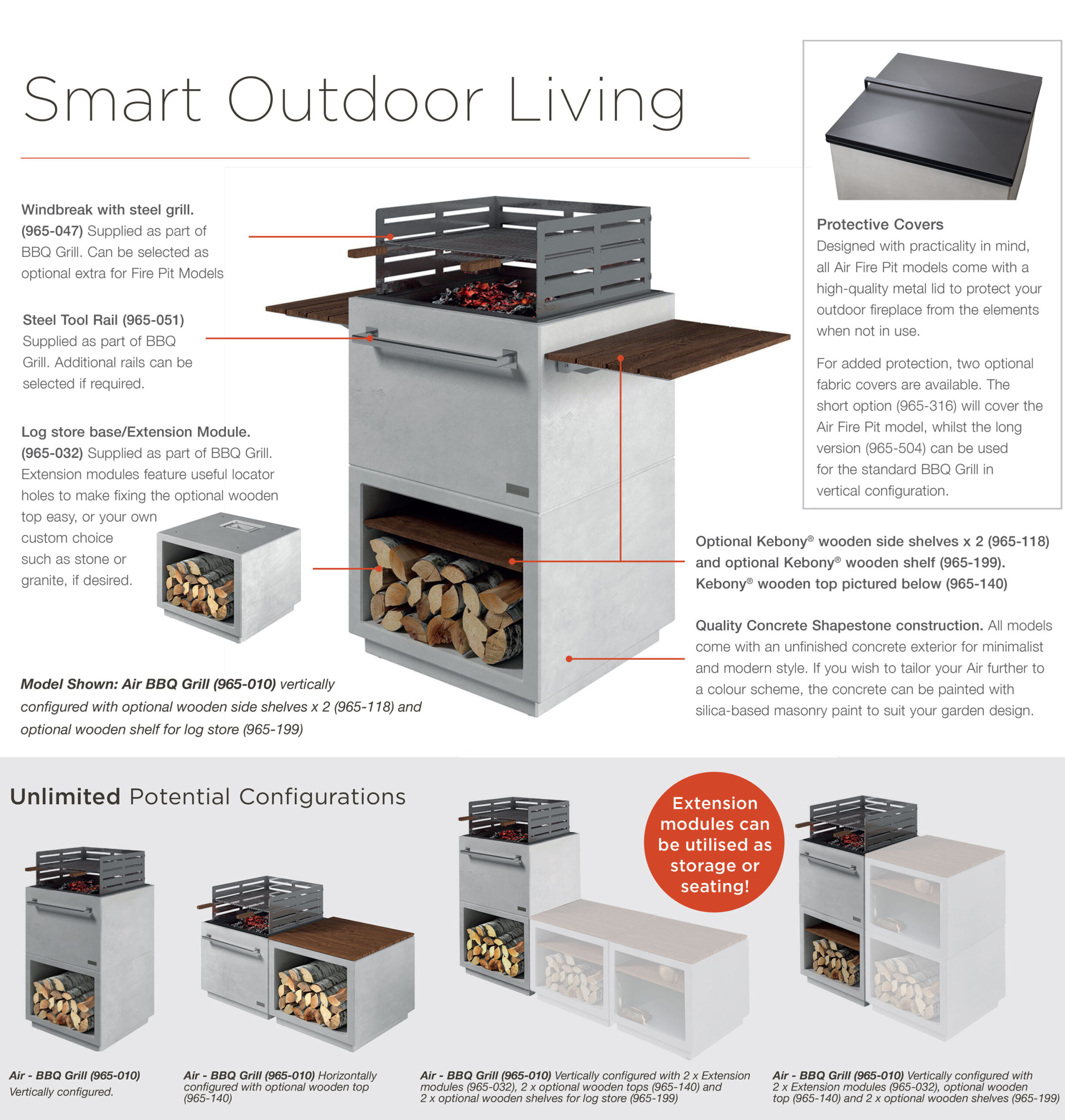 Nordpeis Air BBQ Grill Configurations