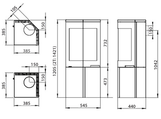 Nordpeis Quadro 2 Sizes