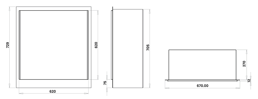 Paragon 620 Hybrid Fire Sizes