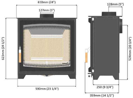 Parkray Aspect 8 Slimline Sizes