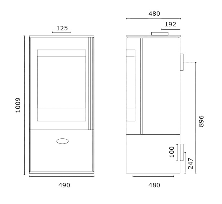 Penman Aurus Stove Dimensions