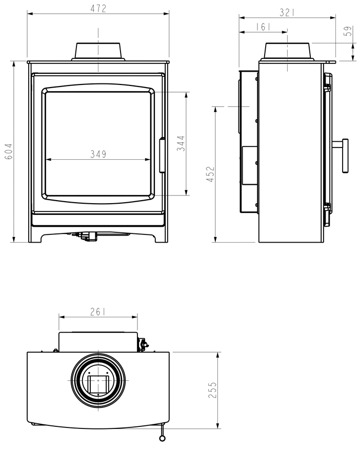 Portway Luxima Gas Stove Sizes