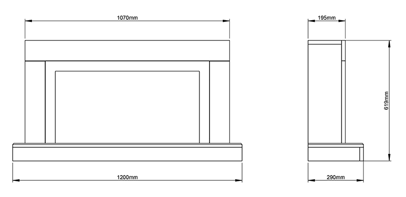 Pryzm Impero 47" Wall Mounted Suite Sizes