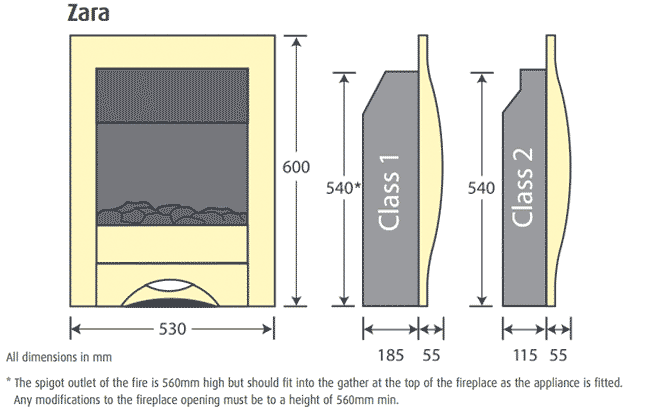 Courts Zara Inset Gas Fire