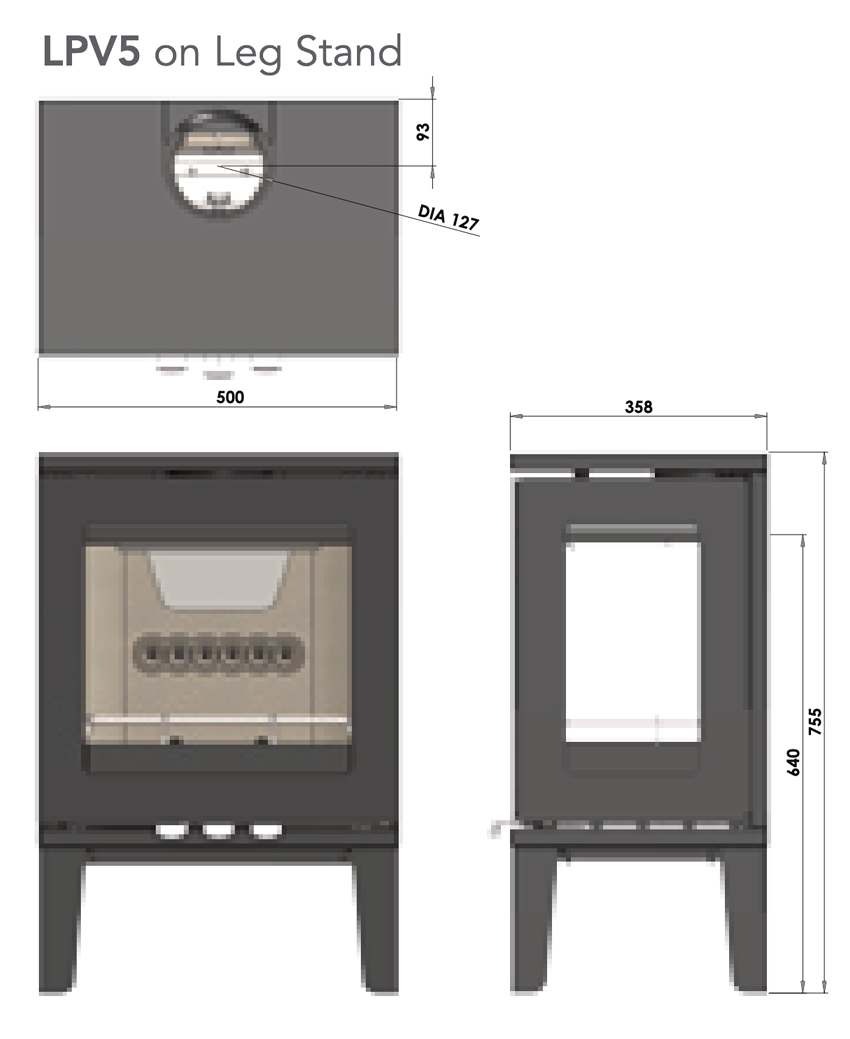 Purevision LPV5 Leg Stand Sizes