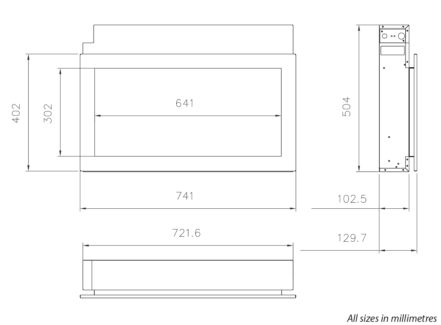 AGA Rayburn Stratus 75 Extra Slim Dimensions